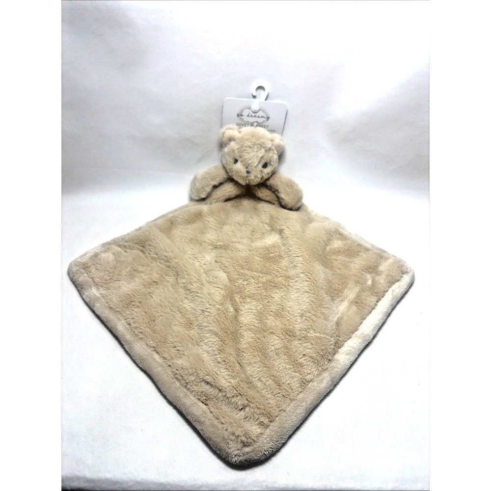 SL Home Fashions Teddy Bear So Dreamy Brown Tan Security Blanket Lovey Plush NEW